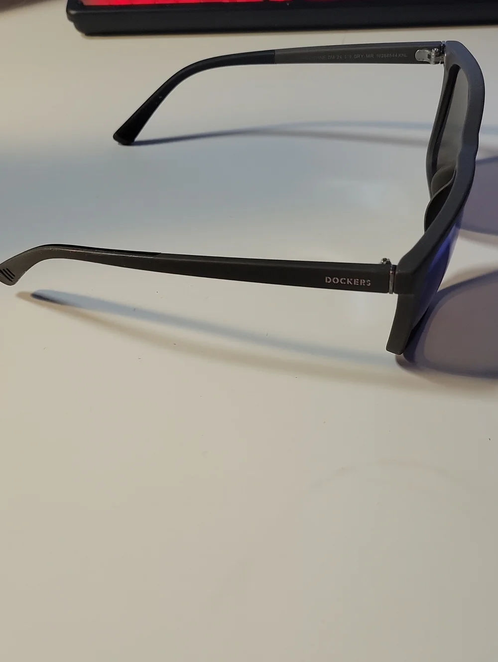 Men's Black Sunglasses with Blue Mirrored Lenses